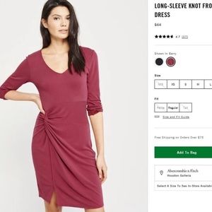 Abercrombie Long Sleeve Knot Front Dress